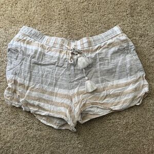 Vineyard Vines Striped Drawstring Linen Shorts Women's Size M